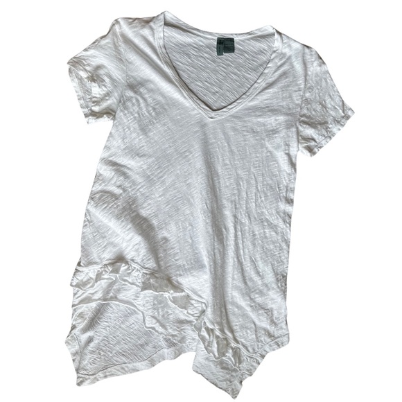 Anthropologie Left Of Center V Neck Ruffled Tee - Picture 8 of 8